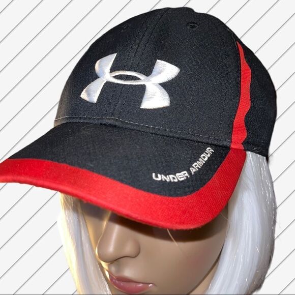 Under Armour black cap red trim! Nwot - Picture 3 of 8